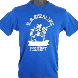 R S Sterling PE Department T Shirt Vintage 80s Texas High School Made In USA Men
